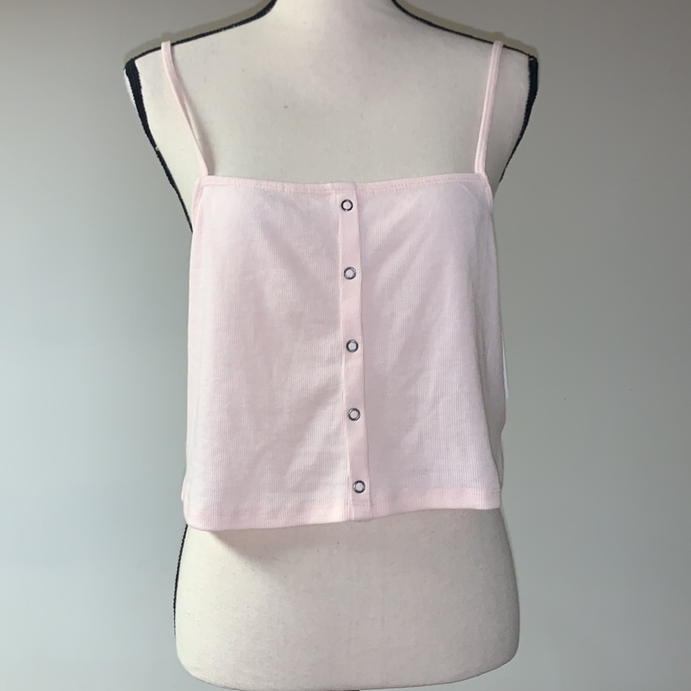 bp Light Pink Ribbed Crop Top 1X